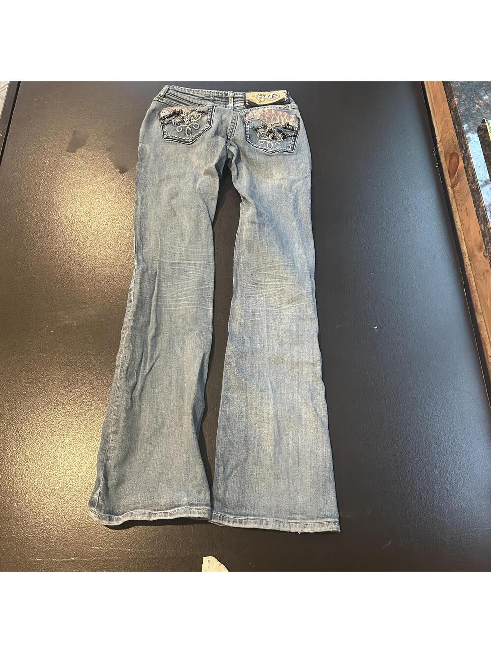 VO Jeans Women's Light Wash Embellished Bootcut Jeans Size 25